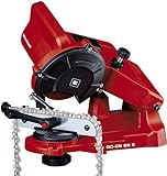 Einhell Sägekettenschärfgerät GC-CS 85 E (85 W, 5500 min-1, Schleifwinkeleinstellung m. Skala, Kettenspannvorrichtung, Tiefenbegrenzung inkl. Schleifscheibe), Rot