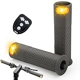 Scooter Blinklicht Griff E Scooter Blinker, Lenkerleuchte Licht Warnleuchte Scooter-Ersatzhandgriff Lenkerleuchte mit drahtloser Ladefernbedienung für Xiaomi M365 Pro Pro2 1s Ninebot G30 Handle Grip