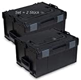 L-BOXX® 238 L-BOXX Sortimo schwarz leer 2 Stück Werkzeugkoffer Transportbox black