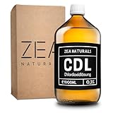 ZEA Naturals ® Chlordioxid Lösung 0,3% (1000ml) - CDs - CDL - 1000 ml Chlordioxid in Braunglasflasche + Gratis HDPE Pipette – Chlordioxidlösung Made in Germany