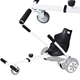 Robway Original Hoverkart - W1 W2 W3 & universal (6,5" / 8" / 10") - Sitz für Hoverboard - Gummibereifung - Kinder & Erwachsene (Schwarz)