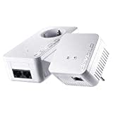 DEVOLO dlan 1000 Duo + 550 WiFi - Easy Home WLAN Starter Kit, integrierte Front-Steckdose, WiFi Move Technologie, kompaktes Design