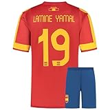 Spanien Trikot Set Yamal – Kinder und Erwachsene - Jungen - Fußball Trikot - Fussball Geschenke - Sport t Shirt - Sportbekleidung - Größe 152