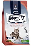 Happy Cat 70554 - Culinary Adult Atlantik Lachs - Katzen-Trockenfutter für ausgewachsene Katzen und Kater - 4 kg Inhalt