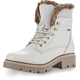 Tamaris Damen Warmfutter Stiefel Leder Blockabsatz Duo-Tex; OFFWHITE, EU 39