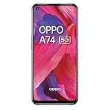 OPPO A74 5G – 6 GB RAM und 128 GB + erweiterbarer Speicher, SIM-freies Smartphone (6,5 Zoll Bildschirm, 5000 mAh Akku, 48 MP Quad-Kamera, 90 Hz Bildwiederholrate) – Fluid Black