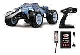 JAMARA 053362 - Tiger Ice Monstertruck BL 4WD LiPo 2,4G LED - Allrad, Brushless, Akku, 65Kmh, Aluchassis, spritzwasserfest, Öldruckstoßdämpfer, Kugellager, Fahrwerk einstellbar, fahrfertig, Rot