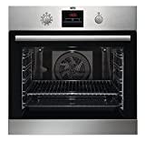 AEG BPS33102ZM Einbau-Backofen / Pyrolyse Selbstreinigung / Serie 6000 mit Ringheißluft: gleichmäßige Garergebnisse auf 3 Ebenen / A+ / Elektronikuhr mit Timerfunktionen / Grillfunktion / Edelstahl