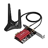 AX5400 WiFi 6E WLAN PCIe Karte für pc mit Bluetooth 5.3, WAVLINK 5378 Mbit/s Tri Band WiFi 6E PCIe WLAN Karte, Intel WiFi 6E-Chip, WPA3, Magnetfußantennen für Windows 11/10 (64 Bit) Desktop-PC