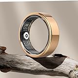 DEKELIFE 2024 Neu Smart Ring Herren Damen, Fitness Ring Tracker Gesundheitsring mit Herzfrequenz, SpO2, Schlaftracker, 100+ Sportmodi IP68 Wasserdicht Smartringe für Android und iOS, Size 9, Gold