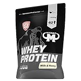 Mammut Nutrition Whey Protein Pulver Milk & Honey – 1kg – 27g Protein pro Portion – Eiweißpulver mit hohem BCAA-Anteil – Perfekte Löslichkeit in Wasser & Milch – Ideale Zwischenmahlzeit