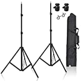 Selens 200cm Lichtstativ Light Stand Kit 2 Stück für HTC Vive VR Spiel Fotografie Produkt, Einstellbar Aluminiumlegierung Licht Stative mit 1/4" Kugelkopf, Kabelbaumclips Vive Zubehör, Tragetasche