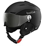 bollé - BACKLINE VISOR L 59-61cm, Weiches Schwarz und Silber - VISOR - Silver Gun + Lemon , Skihelm, Large, Unisex Erwachsene, Filterkategorie – S3+S1, Gewicht - 650G