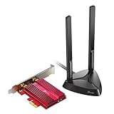 TP-Link Archer TX3000E AX3000 Wi-Fi 6 Bluetooth 5.0 PCIe-Adapter (max 2402 Mbit/s 5 GHz und max 574 Mbit/s 2,4 GHz, Intel Wi-Fi 6 Chipsatz, WPA3-Verschlüsselungsstandard) schwarz