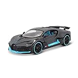 Maisto 31526-00000002 531526 Bugatti Divo Modellauto im Maßstab 1:24, dunkelgrau, 20 cm, Schwarz