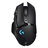 Logitech G502 LIGHTSPEED kabellose Gaming-Maus mit HERO 25K DPI Sensor, Wireless Verbindung, USB-Anschluss, RGB-Beleuchtung, Gewichtstuning, POWERPLAY-kompatibel, PC/Mac - Schwarz