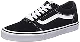 Vans Ward Unisex Sneaker, Suede Canvas Black White, 44 EU