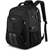 Extra Groß Rucksack Herren 50L Wasserdicht Arbeit Laptop Rucksack für 17 zoll mit USB Ladeanschluss Business Reisen Notebook Schulrucksack für Männer Frauen Jungen Teenager Schwarz