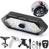 FXINRUIA E Scooter Blinker，Scooter Rücklicht LED Scooter Blinker usb-aufladung mit Wiederaufladbare Fernbedienung mit Xiaomi M365/Pro2/1S E Scooter Warnleuchte Einstellbare Richtung Scooter Zubehör