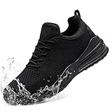 LARNMERN Schuhe Laufschuhe Herren Sportschuhe Kochschuhe rutschfeste Turnschuhe Fashion Outdoor Casual Schuhe Fitness(schwarz,43)