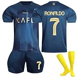 Generic Al NASSR 23/24 Fußball Trikot, Nr.7 Hause/Auswärts Fußball Trikot für Kinder Erwachsener, Fussball Trikots Shorts und Socken Anzug Jungen Herren