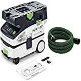 Festool Akku-Absaugmobil CTLC MINI I-Basic CLEANTEC (mit Hauptfilter, SELFCLEAN Filtersack, Saugschlauch glatt Ø 27/32 x 3,5 m, Sauger-Fernbedienung)