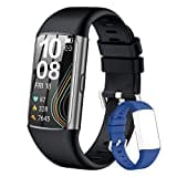 Smartwatch Damen Herren, Schrittzähler Uhr Fitnessuhr mit Pulsuhr SpO2 Schlafmonitor Kalorien, Fitness Uhr Damen IP68 Wasserdicht Fitness Tracker Blutdruckmessgerät Uhr Fitnessuhren für iOS & Android