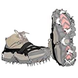 BLUEVER Ice Klampen Steigeisen, Steigeisen für Bergschuhe,32 Edelstahl Spikes Schuhkrallen, Great für Wandern Trekking Klettern Bergsteigen Angeln Herren Damen Winter Außenaktivität