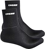 Cressi Black Neoprene (3 or 5mm) Socks Resilient - Neopren Tauchsocken 3/5mm, Schwarz, für Erwachsene Unisex