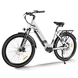 HANEVEAR E Bike Mountainbike Elektrofahrräder, EBike mit 17Ah/48V Lithium-Akku 120KM+, Heckmotor 250W 65N.m, 26 Zoll E-Bike Trekking/City Pedelec für Damen Herren, EU-Konformes, YOYO