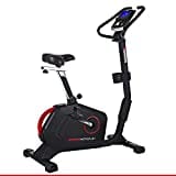 HAMMER Ergometer Cardio Motion BT, leises Fitnessfahrrad mit tiefem Einstieg und Comfort-Sattel, geeignet als Heimtrainer für Senioren, Bluetooth und App-Steuerung, Tablethalterung, 110 x 52 x 140 cm