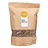 teeverliebt - Kräutermischung Vital Sportlertee 1000 g I Lose Kräuterteemischung I Anregend & Belebend - Koffeinfrei I Aromatisch mit Apfel Anis Brombeer Fenchel Orange Pfefferminz I 1 kg