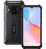 Outdoor Handy Ohne Vertrag Blackview BV6200 PRO,12GB+128GB(1TB Erweiterung), 13000mAh Akku, 6,56'' HD+, ArcSoft® 13MP+8MP, Android 13 DUAL SIM IP68 MIL-STD-810H Wasserdichtes Smartphone, Schwarz