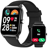 Smartwatch Herren Damen mit Telefonfunktion, Alexa Integriert 1,8" Fitnessuhr Herren mit Herzfrequenz SpO2 Schlafmonitor, Schrittzähler Uhr, 100 Sportmodi, IP68 Wasserdichte Sportuhr für Android iOS