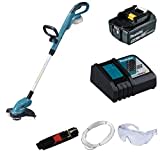 Makita Akku-Rasentrimmer DUR181Z 18V + BL1850B Akkupack 5,0Ah + Ladegerät DC18RC