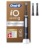 Oral-B iO Series 3 Plus Edition Elektrische Zahnbürste, Electric Toothbrush, PLUS 3 Aufsteckbürsten, 3 Putzmodi für Zahnpflege, Designed by Braun, TESTSIEGER Stiftung Warentest (12, 2024), Matt Black