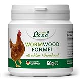 HÜHNER Land Wormwood Formel 50g Pulver, Sekundierend bei Wurmkur nach Wurmbefall für Hühner, kein Anthelminthikum, natürliche Rezeptur mit Saponinen & Bitterstoffen