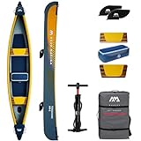 Campsup Aqua Marina kajak aufblasbar | Inflatable 3 Personen Kayak Tomahawk AIR-C 2024 | 478x88 cm | Technologie: Drop Stitch