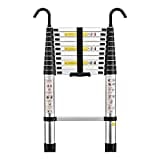 STANEW Teleskopleiter Aluminium 3,2m,Rutschfester Klappleiter Stehleiter Mehrzweckleiter, Abnehmbare Armlehne, Ausziehbare Leiter, Multifunktional Ladder, Maximale Belastbarkeit 150 kg