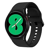 Samsung Galaxy Watch4, Runde Bluetooth Smartwatch, Wear OS, dreh-Bare Lünette, Fit-nessuhr, Fitness-Tracker, 40 mm, Black