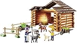 PLAYMOBIL Heidi 70255 Peters Ziegenstall, Mit Lichteffekt, Ab 4 Jahren