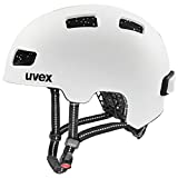 uvex city 4 - leichter City-Helm für Damen und Herren - inkl. LED-Licht - individuelle Größenanpassung - white skyfall matt - 58-61 cm