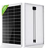 ECO-WORTHY Solarpanel, monokristallin, 120 W, 12 V, mit Rahmen aus Aluminium, ohne Netz, hohe Effizienz, Solarmodule für Wohnwagen, Wohnmobil, Boot, Haus, Garten, Wohnmobil