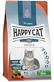 Happy Cat 70589 - Indoor Adult Atlantik Lachs - Katzen-Trockenfutter für ausgewachsene Katzen und Kater - 4 kg Inhalt