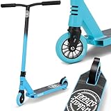 Motion Stunt Scooter - Urban Pro | Robuster Scooter für Kinder, Jugendliche und Erwachsene | Freestyle Scooter für Park & Strasse (Schwarz-Blau)