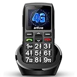 artfone C1+ 4G Seniorenhandy Ohne Vertrag | Großen Tasten Mobiltelefon mit Ladestation | Rentner Handy Einfaches mit SOS Notruftaste |Nano SIM,Volte,USB-C,T9 Prädiktive