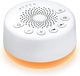 Easysleep White Noise Machine Einschlafhilfe mit 25 Beruhigende Klängen und Nachtlicht Weißes Rauschen Maschine mit Speicherfunktion 32 Lautstärkestufe und 5 Timer Wechselstrom oder USB Angetrieben