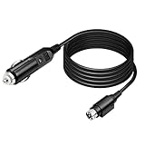 PNGKNYOCN 6,5 FT 12V DC 18AWG Autoladegerät Auto Stromversorgungskabel, Zigarettenanzünder Stecker zu 4-Pin Mini Din Stecker Kabel für DVD, LCD TV, Auto DVR, Kamera