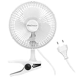 Pro Breeze Mini Ventilator mit Clip - 15 cm Durchmesser, 2 Geschwindigkeitsstufen, starke + stabile Klammer - Ideal als Tischventilator im Büro am Schreibtisch oder Zuhause im Schlafzimmer