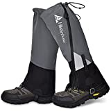 HIKENTURE Gamaschen Wandern Jagd Fahrrad, Gamaschen Herren Damen Wasserdicht, Regengamaschen, Gamaschen Outdoor zum Schutz von Hose&Schuhe vor Schnee/Regen/Insekten, Gaiters Schneewandern-Grau-L